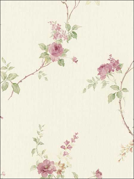 Floral Trail Wallpaper MD29401 by Norwall Wallpaper for sale at Wallpapers To Go