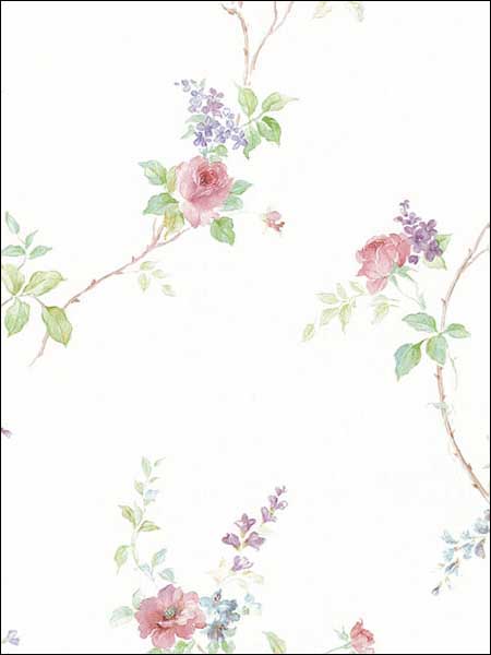 Floral Trail Wallpaper MD29402 by Norwall Wallpaper for sale at Wallpapers To Go