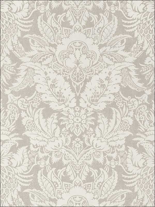 Chardonnet Damask Beige Wallpaper T72586 by Thibaut Wallpaper for sale at Wallpapers To Go