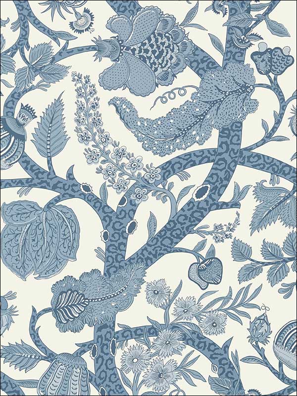 Macbeth Blue Wallpaper T72624 by Thibaut Wallpaper for sale at Wallpapers To Go