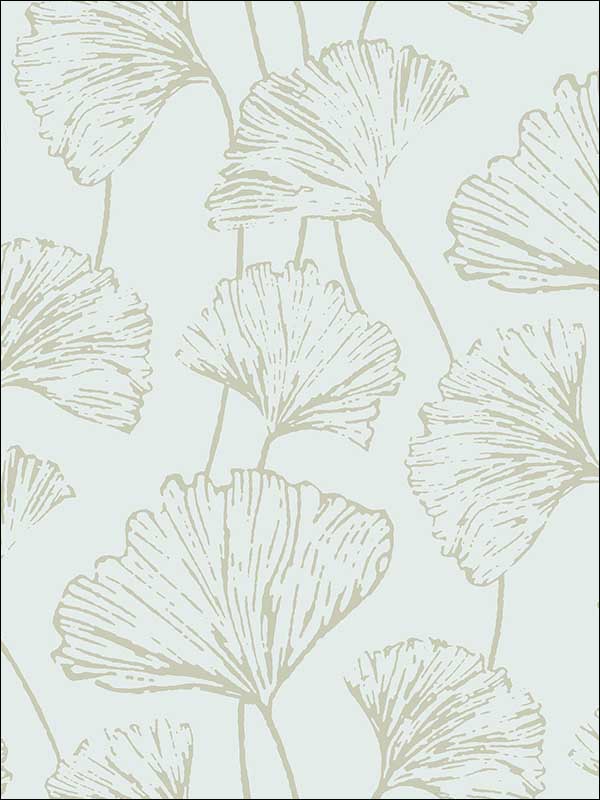 Reverie Seafoam Ginkgo Wallpaper 276424314 by A Street Prints Wallpaper for sale at Wallpapers To Go