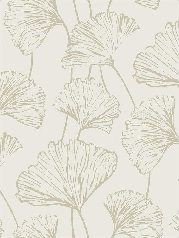 Reverie Grey Ginkgo Wallpaper 276424317 by A Street Prints Wallpaper for sale at Wallpapers To Go