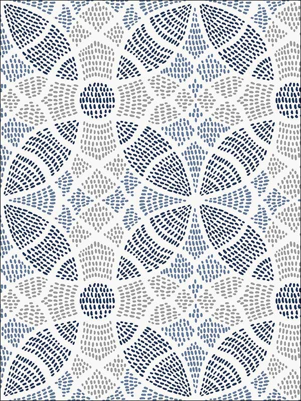 Zazen Blue Geometric Wallpaper 276424335 by A Street Prints Wallpaper for sale at Wallpapers To Go