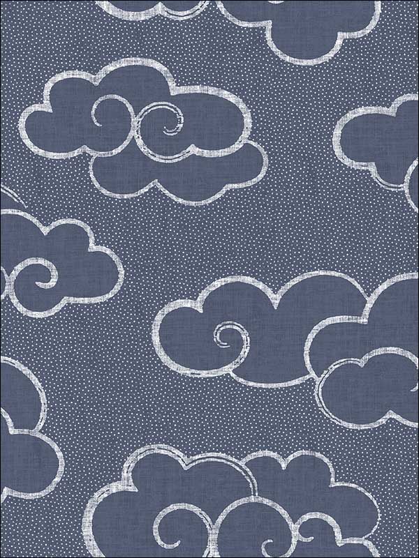 Skylark Navy Cloud Wallpaper 276424347 by A Street Prints Wallpaper for sale at Wallpapers To Go
