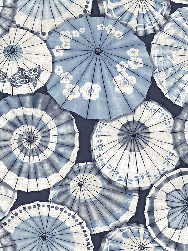 Mikado Blue Parasol Wallpaper 276424361 by A Street Prints Wallpaper for sale at Wallpapers To Go