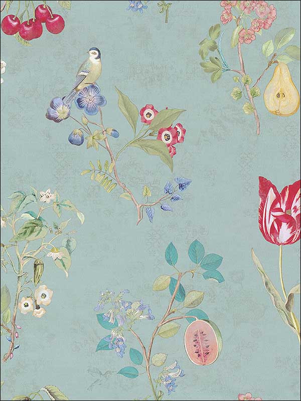 Danique Teal Garden Wallpaper 375022 by Eijffinger Wallpaper for sale at Wallpapers To Go