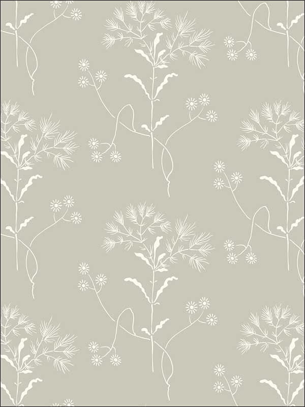 Wildflower Cupola Light Grey White Wallpaper ME1516 by York Wallpaper for sale at Wallpapers To Go