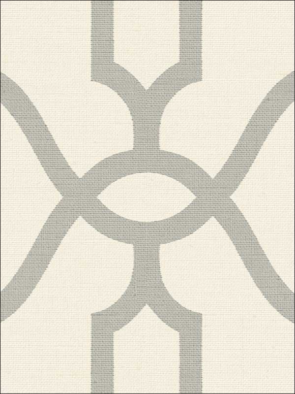 Woven Trellis Quarry Grey on Cream Wallpaper ME1555 by York Wallpaper for sale at Wallpapers To Go