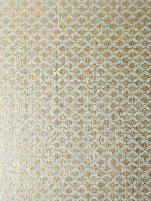 Cashiers Aqua on Metallic Gold Wallpaper AT79111 by Anna French Wallpaper for sale at Wallpapers To Go