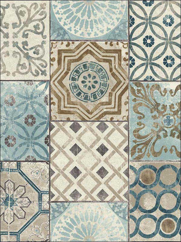 Moroccan Tile Wallpaper NW30002 by Nextwall Wallpaper for sale at Wallpapers To Go