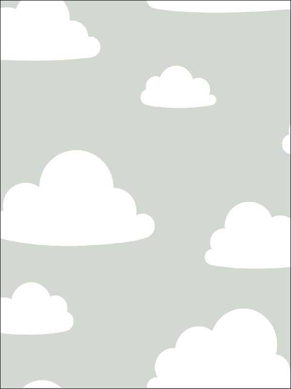 Clouds Grey Peel and Stick Wallpaper NU1931 by Brewster Wallpaper for sale at Wallpapers To Go