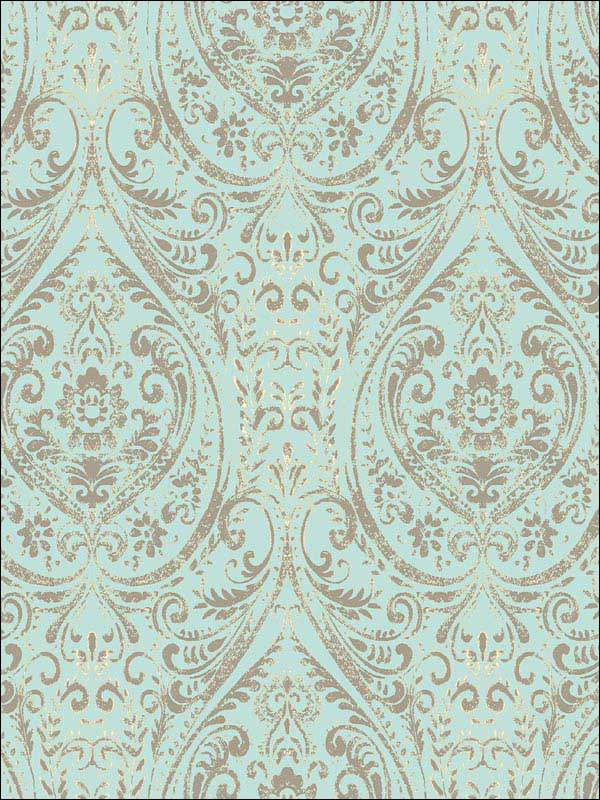 Nomad Damask Peel and Stick Wallpaper NU2079 by Brewster Wallpaper for sale at Wallpapers To Go