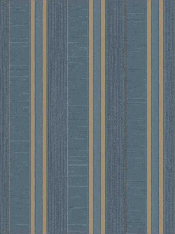 Multi Striped Blue and Gold Wallpaper G67628 by Galerie Wallpaper for sale at Wallpapers To Go