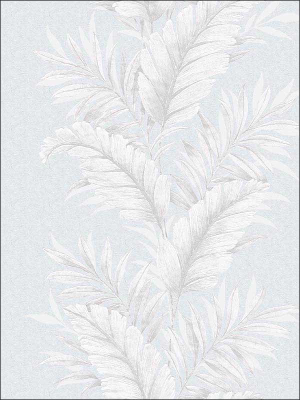 Iridescent Plant Leave Light Grey and White Wallpaper G67646 by Galerie Wallpaper for sale at Wallpapers To Go