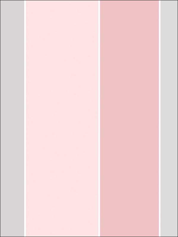 Wide Multi Striped Pink and Grey Wallpaper G67597 by Galerie Wallpaper