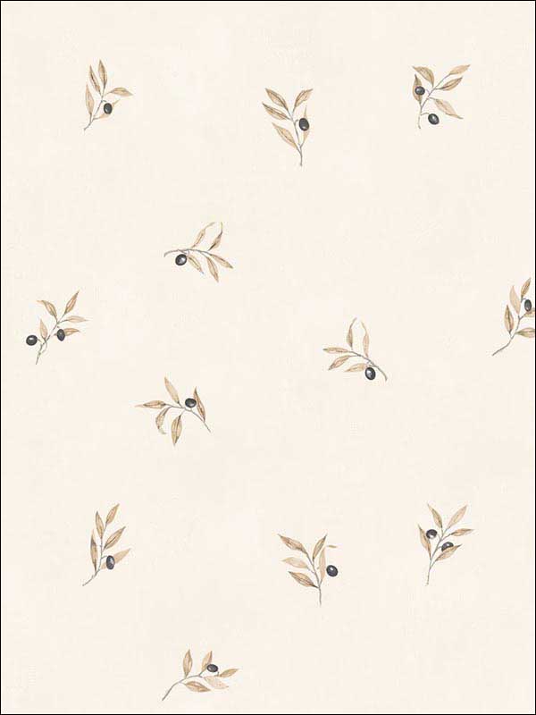 Olives Beige Black Wallpaper CK36606 by Patton Norwall Wallpaper for sale at Wallpapers To Go
