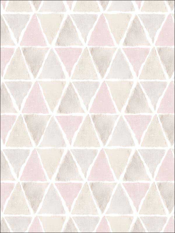 Kitchen Triangle Pink Grey Wallpaper CK36636 by Patton Norwall Wallpaper for sale at Wallpapers To Go