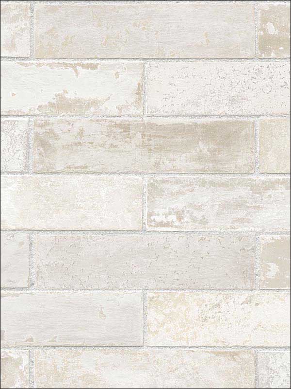 Swiss Brick Cream Grey Wallpaper LL29532 by Patton Norwall Wallpaper for sale at Wallpapers To Go