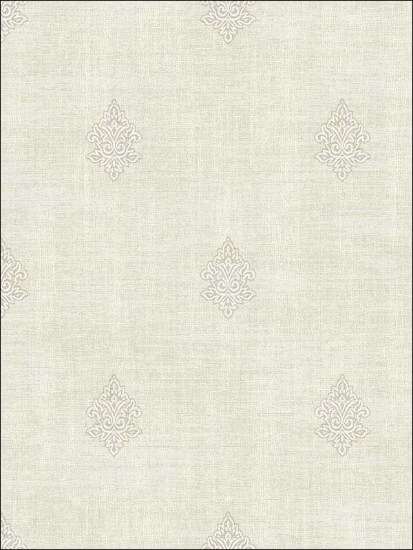 Fleur De Lis Gray Wallpaper 1731908 by Seabrook Wallpaper for sale at Wallpapers To Go