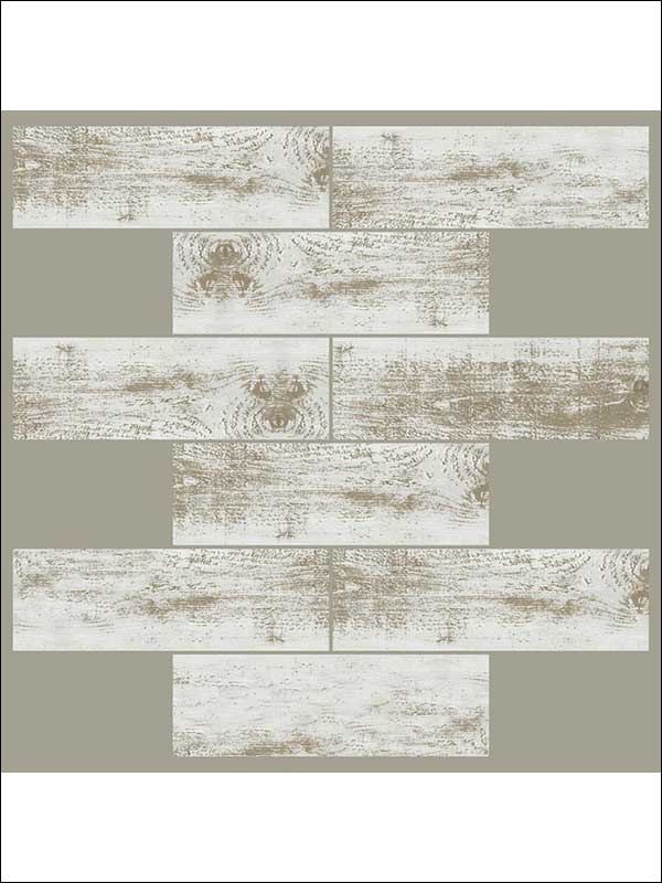 Distressed Wood Subway Brown StickTiles TIL3691FLT by York Wallpaper for sale at Wallpapers To Go
