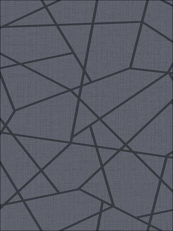 Heath Blue Geometric Linen Wallpaper 2765BW40302 by Kenneth James Wallpaper for sale at Wallpapers To Go