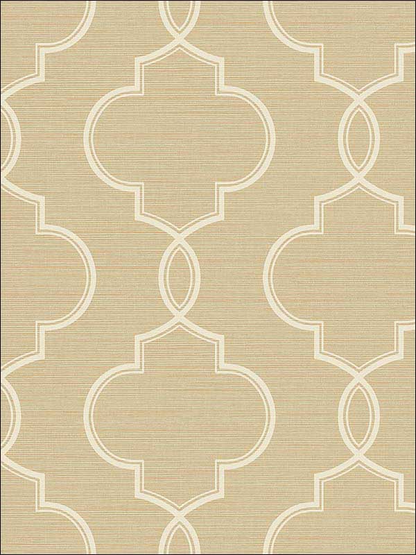 Malo Wheat Sisal Ogee Wallpaper 2765BW40507 by Kenneth James Wallpaper for sale at Wallpapers To Go