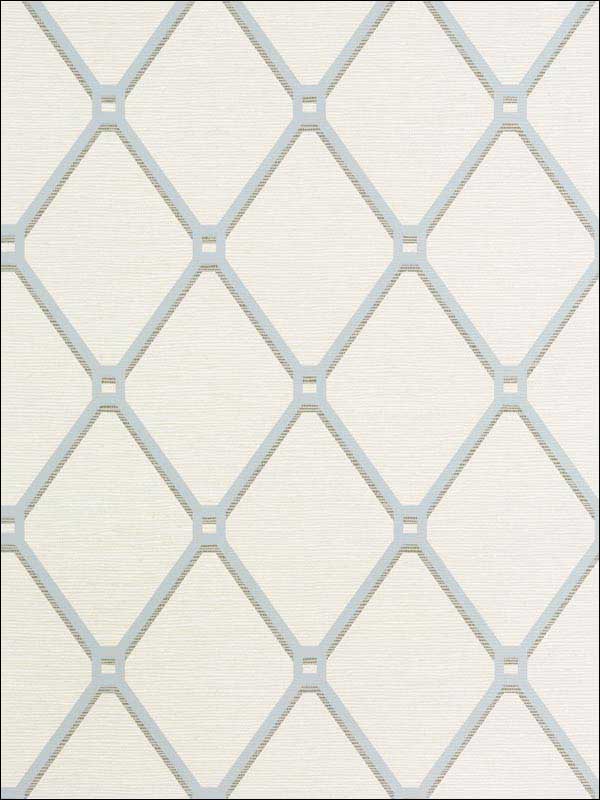 Easom Trellis Aqua Wallpaper T4049 by Thibaut Wallpaper for sale at Wallpapers To Go