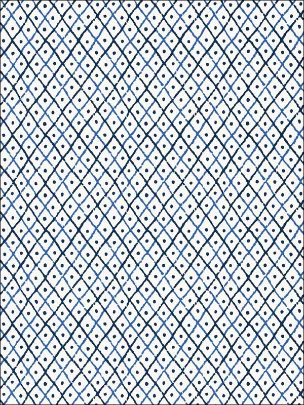 Mini Trellis Blue Wallpaper AT78750 by Anna French Wallpaper for sale at Wallpapers To Go