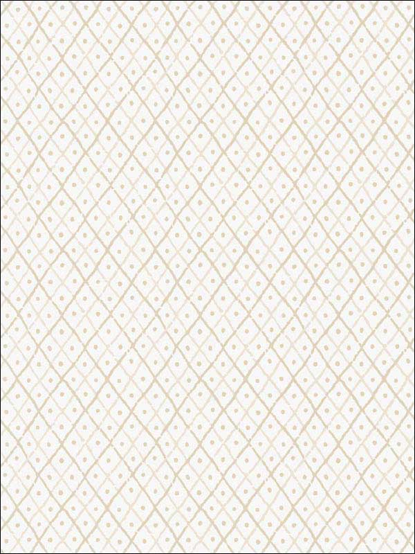 Mini Trellis Beige Wallpaper AT78752 by Anna French Wallpaper for sale at Wallpapers To Go