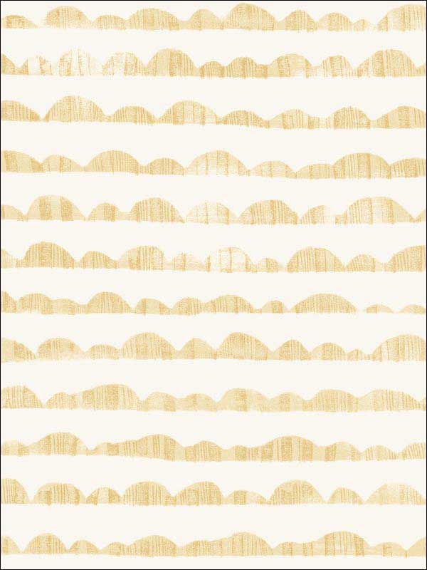 Hill and Horizon Yellow Wallpaper MK1142 by Magnolia Home Wallpaper for sale at Wallpapers To Go
