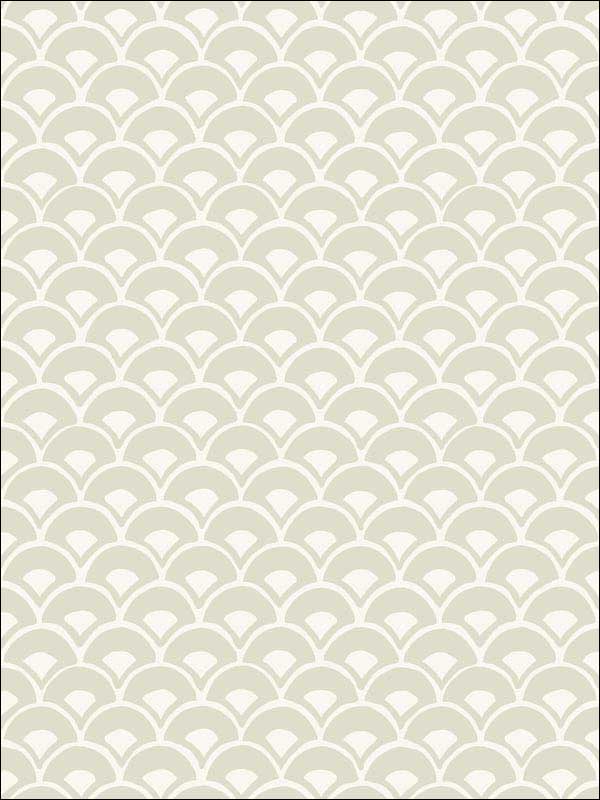 Stacked Scallops Beige Wallpaper MK1158 by Magnolia Home Wallpaper for sale at Wallpapers To Go