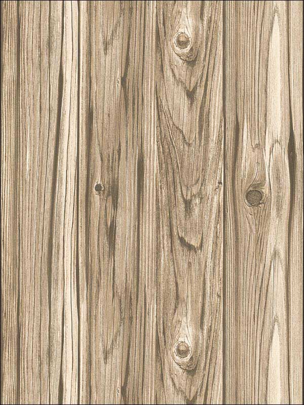 Paneling Brown Wide Plank Wallpaper FD23281 by Brewster Wallpaper for sale at Wallpapers To Go