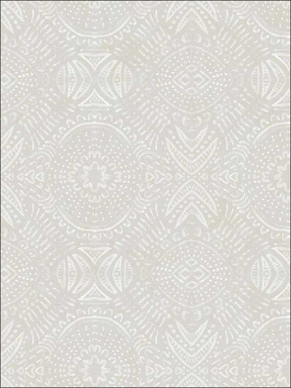 Java Light Grey Medallion Wallpaper 311812664 by Chesapeake Wallpaper for sale at Wallpapers To Go