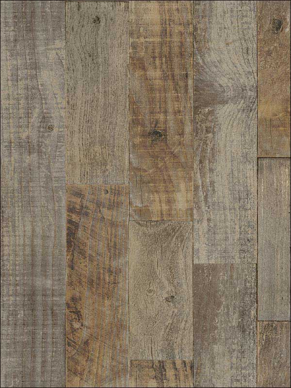 Chebacco Brown Wooden Planks Wallpaper 311812693 by Chesapeake Wallpaper for sale at Wallpapers To Go
