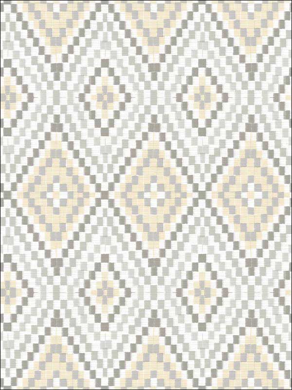 Ganado Beige Geometric Ikat Wallpaper 311812711 by Chesapeake Wallpaper for sale at Wallpapers To Go