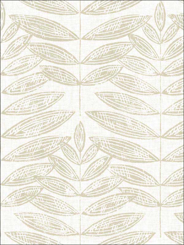 Akira Beige Leaf Wallpaper 282125100 by A Street Prints Wallpaper for sale at Wallpapers To Go