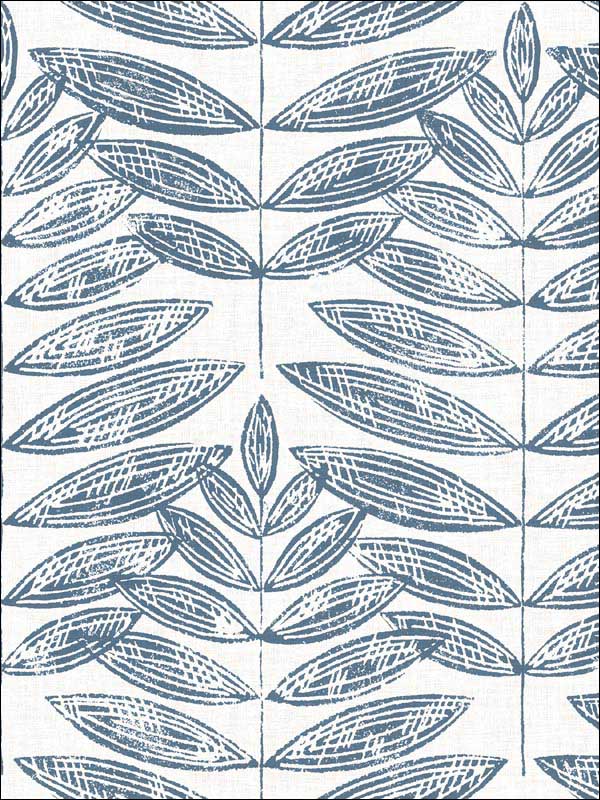 Akira Navy Leaf Wallpaper 282125102 by A Street Prints Wallpaper for sale at Wallpapers To Go