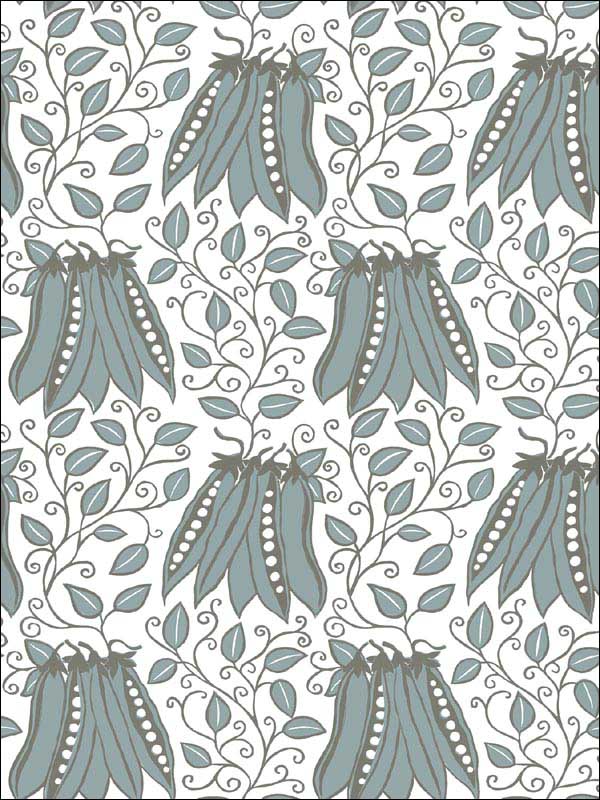 Peas in a Pod Turquoise Garden Wallpaper 282125121 by A Street Prints Wallpaper for sale at Wallpapers To Go