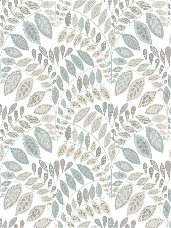Fiddlehead Light Grey Botanical Wallpaper 282125143 by A Street Prints Wallpaper for sale at Wallpapers To Go