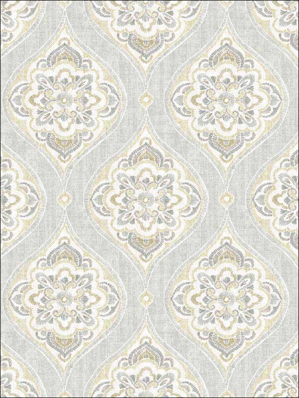 Adele Light Grey Damask Wallpaper 282125149 by A Street Prints Wallpaper for sale at Wallpapers To Go