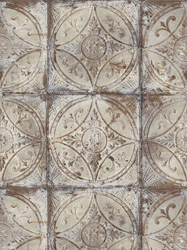 Tin Tile Wallpaper G45373 by Galerie Wallpaper for sale at Wallpapers To Go