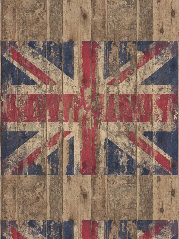 Distressed Flag Wood Wallpaper G45384 by Galerie Wallpaper for sale at Wallpapers To Go