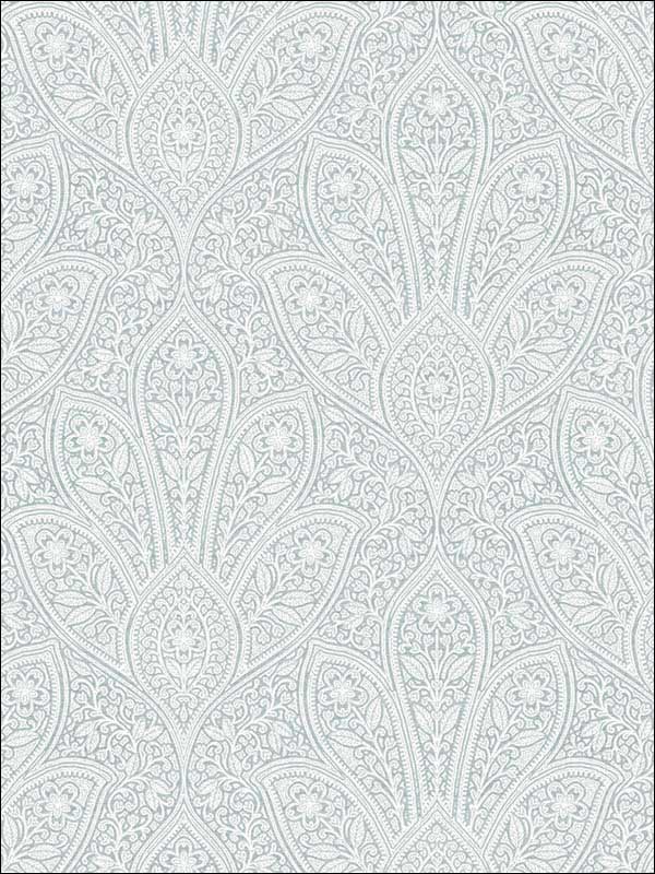 Distressed Paisley Blue Light Blue Cloud Blue Wallpaper FH37545 by Patton Norwall Wallpaper for sale at Wallpapers To Go