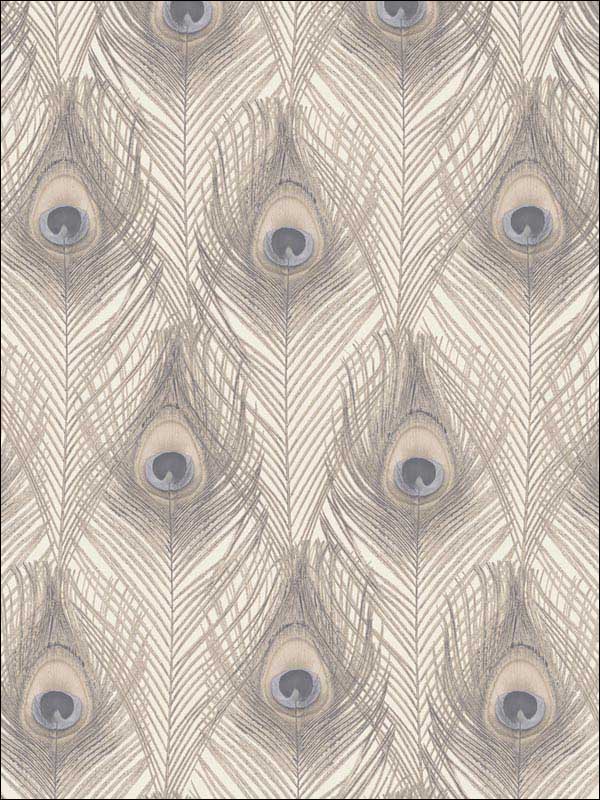 Peacock Beige Wallpaper G67979 by Patton Norwall Wallpaper for sale at Wallpapers To Go