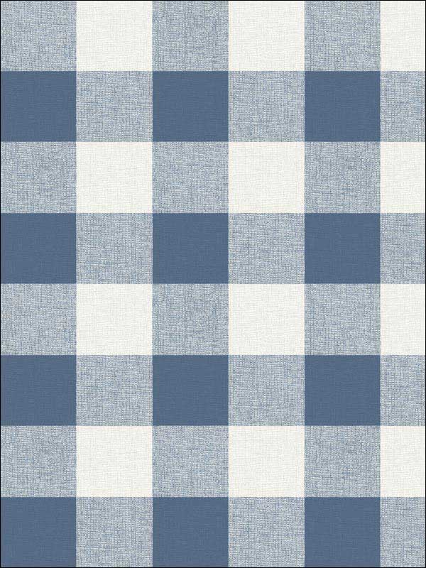 Picnic Plaid Coastal Blue Wallpaper MB31902 by Seabrook Wallpaper for sale at Wallpapers To Go