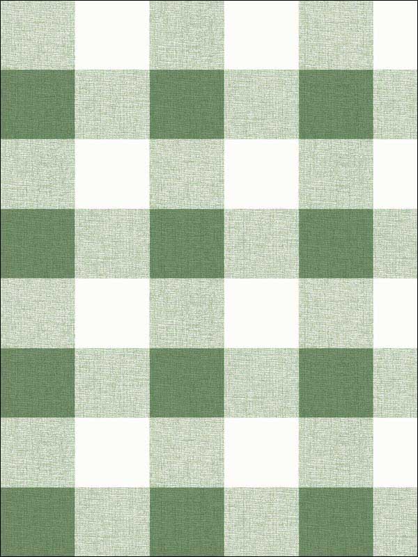Picnic Plaid Greenery Wallpaper MB31904 by Seabrook Wallpaper for sale at Wallpapers To Go