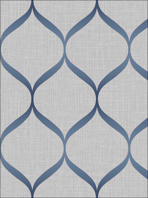 Geometric Trellis Grey Metallic Wallpaper UK21212 by Seabrook Wallpaper for sale at Wallpapers To Go