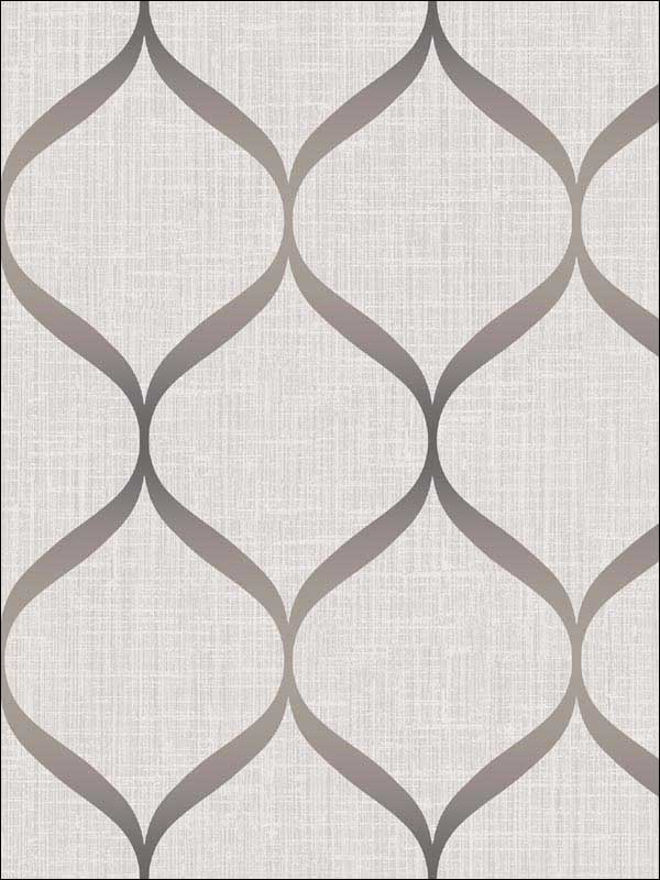 Geometric Trellis Taupe Metallic Wallpaper UK21216 by Seabrook Wallpaper for sale at Wallpapers To Go