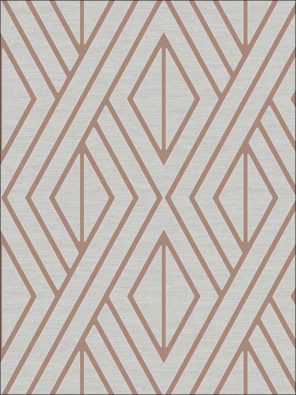 Geo Diamond Rose Gold Metallic Wallpaper UK30506 by Seabrook Wallpaper for sale at Wallpapers To Go