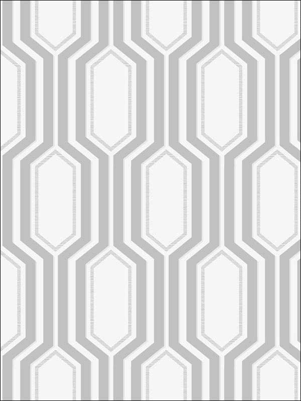 Geometric White Silver Glitter Wallpaper UK30800 by Seabrook Wallpaper for sale at Wallpapers To Go